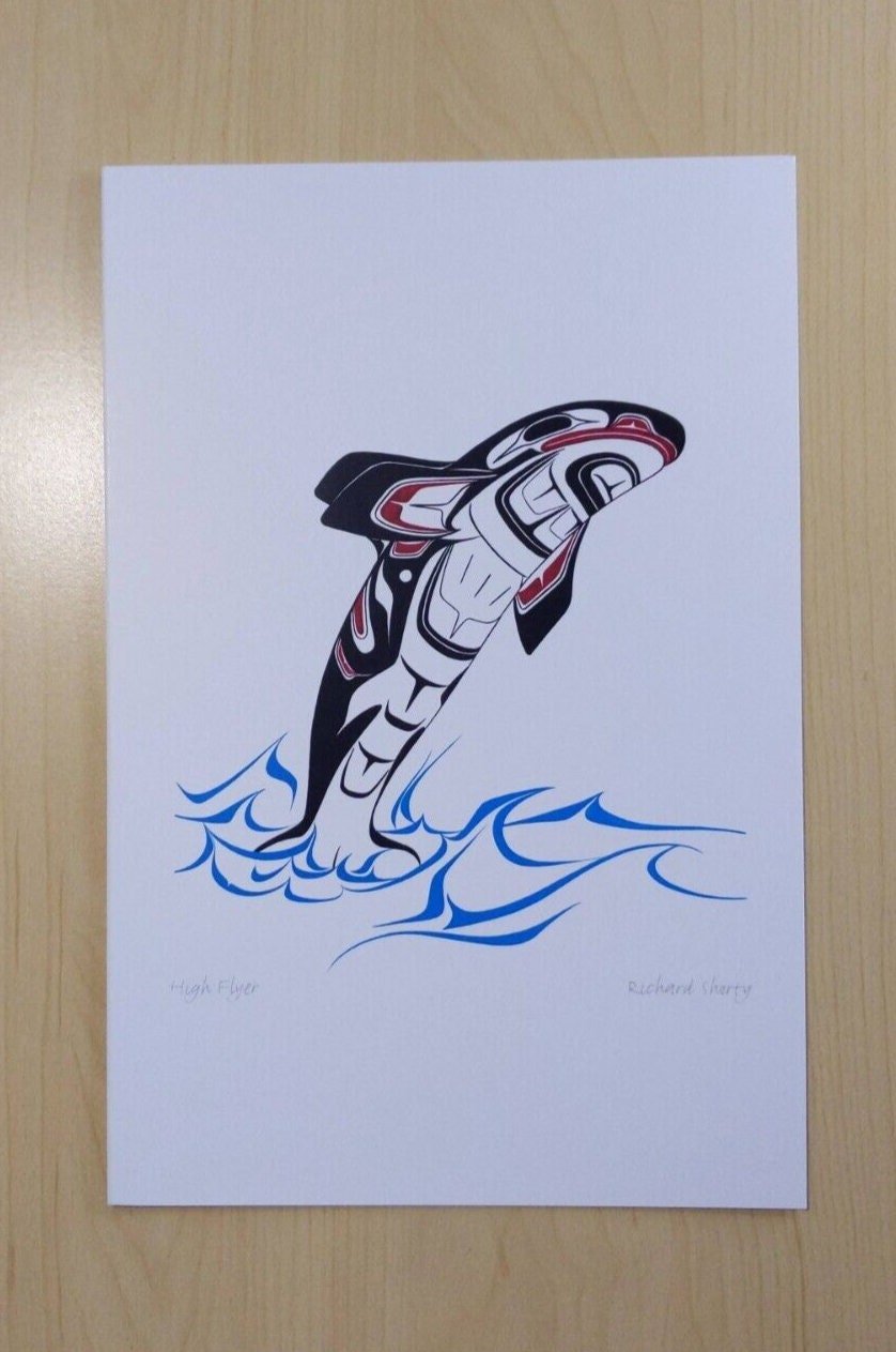 High Flyer by Richard Shorty Northern Tutchone Artist 6"x9" Art Card
