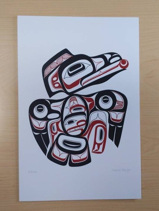 Raven by David Boxley Tsimshian Artist 6"x9" Art Card