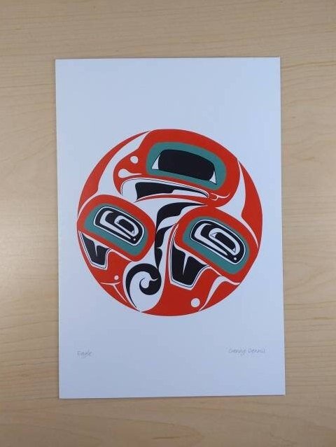 Eagle by Danny Dennis Tsimshian Artist 6"x9" Art Card No. 598