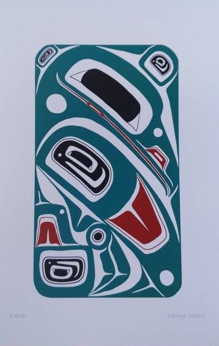 Raven by Danny Dennis Tsimshian Artist 6"x9" Art Card No. 815