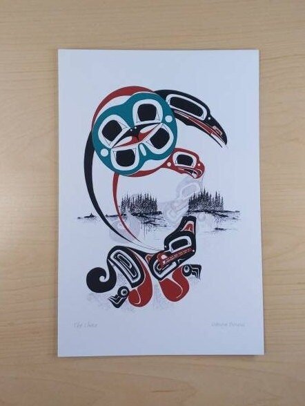The Chase by Danny Dennis Tsimshian Artist 6"x9" Art Card
