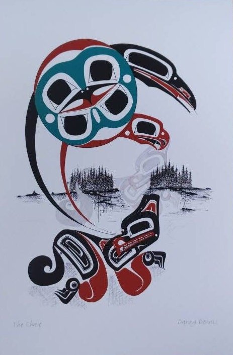 The Chase by Danny Dennis Tsimshian Artist 6"x9" Art Card