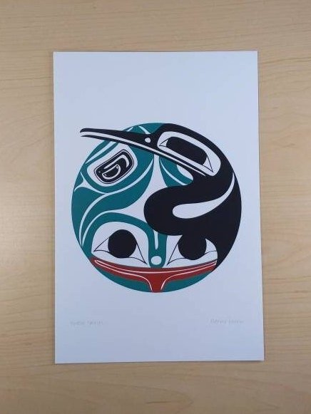 Water Spirits by Danny Dennis Tsimshian Artist 6"x9" Art Card