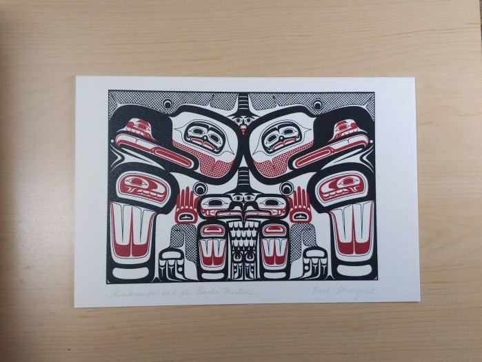 Thunderbirds and the Haida Masters by Carl Stromquist Salish Artist 6"x9" Art Card