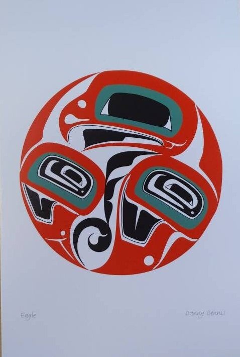 Eagle by Danny Dennis Tsimshian Artist 6"x9" Art Card No. 598