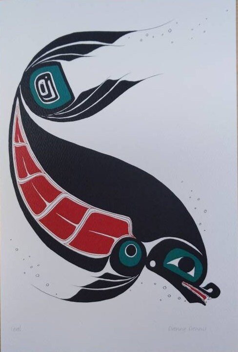 Seal by Danny Dennis Tsimshian Artist 6"x9" Art Card