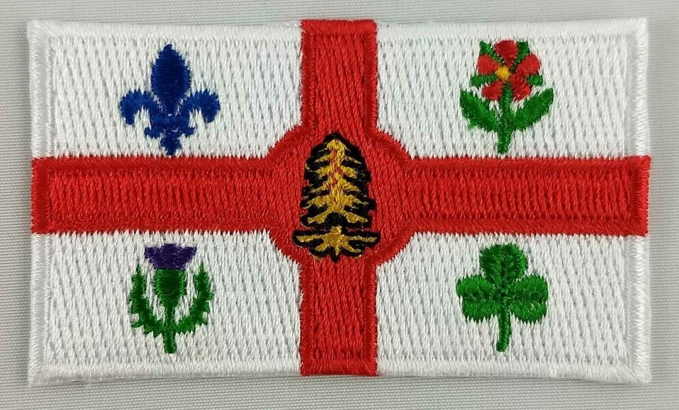 Montreal City flag patch badge embroidered iron on applique