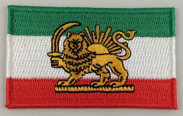 Iran Lion Flag Patch Embroidered Iron On Badge Applique Iranian