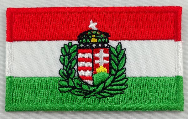 Hungary Coat of Arms Flag Patch Embroidered Iron On Applique Hungarian