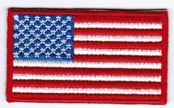 USA American Patch Embroidered Iron On Badge Applique United States of America Red C/P