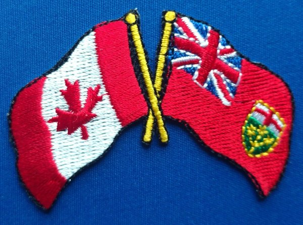 Canada / Ontario Friendship Flag Patch Embroidered Iron On Applique Badge Canadian Province