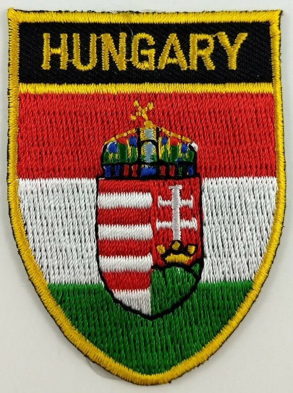 Hungary Coat of Arms COA Flag Shield Crest Patch Embroidered Badge Iron On Sew On Hungarian