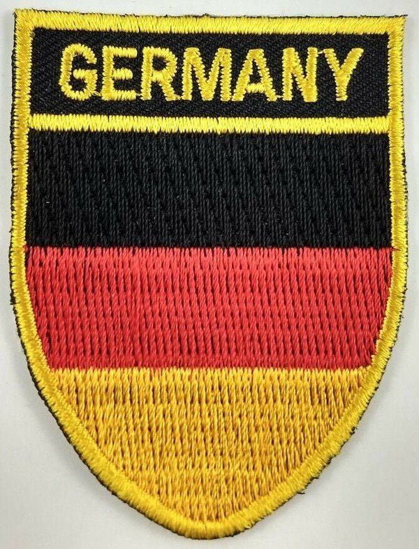 Germany Flag Shield Crest Patch Embroidered Badge Iron On Sew On German
