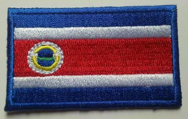 Costa Rica Patch Embroidered Iron On Badge Applique Costa Rican Tico