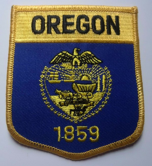 Oregon State Shield Patch Badge Embroidered Iron On Applique USA United States of America