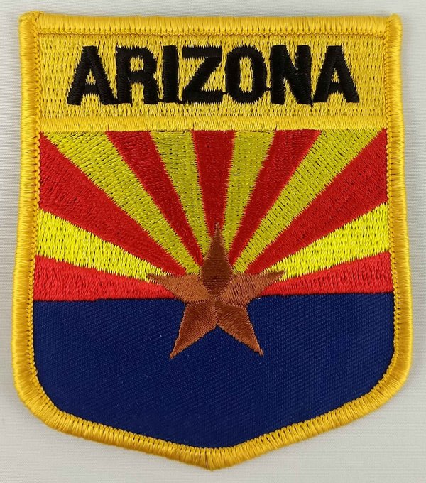 Arizona State Shield Patch Badge Embroidered Iron On Applique USA United States of America
