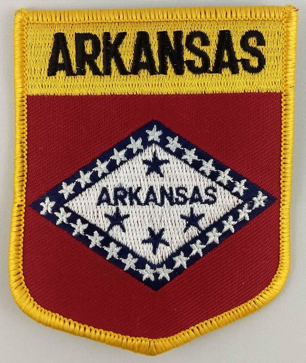 Arkansas State Shield Patch Badge Embroidered Iron On Applique USA United States of America