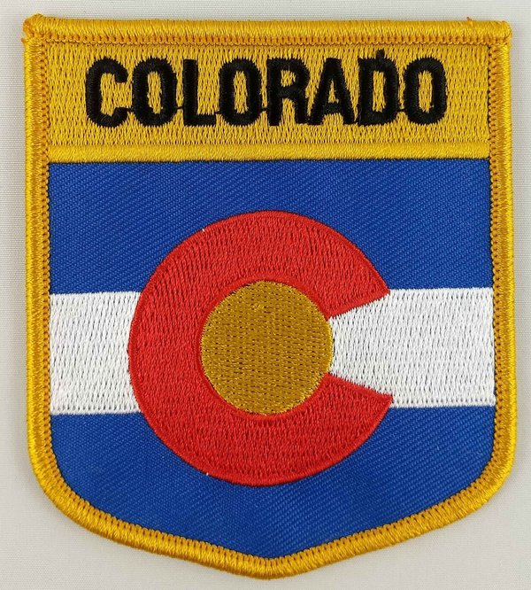 Colorado State Shield Patch Badge Embroidered Iron On Applique USA United States of America