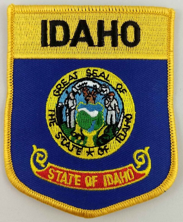 Idaho State Shield Patch Badge Embroidered Iron On Applique USA United States of America