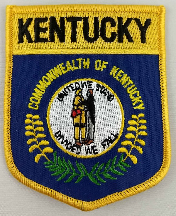 Kentucky State Shield Patch Badge Embroidered Iron On Applique USA United States of America