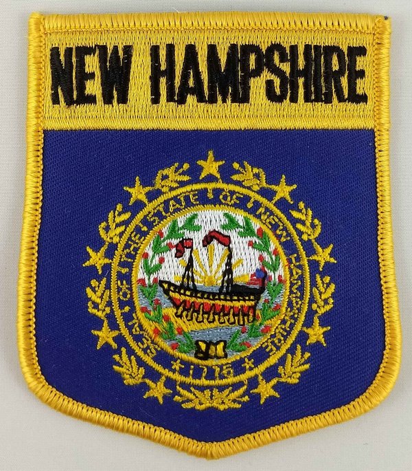 New Hampshire State Shield Patch Badge Embroidered Iron On Applique USA United States of America