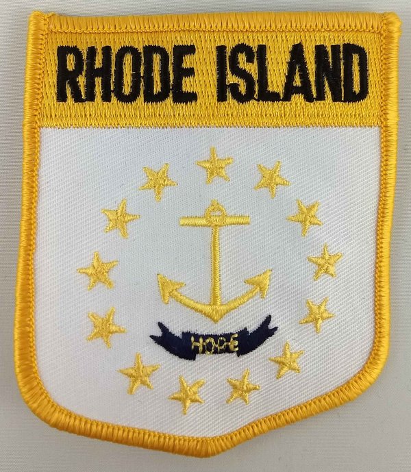 Rhode Island State Shield Patch Badge Embroidered Iron On Applique USA United States of America