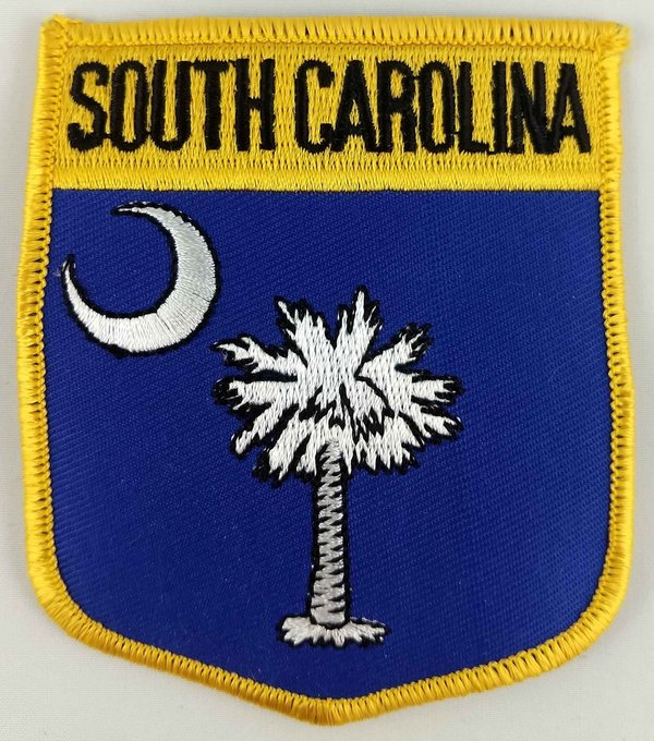 South Carolina State Shield Patch Badge Embroidered Iron On Applique USA United States of America