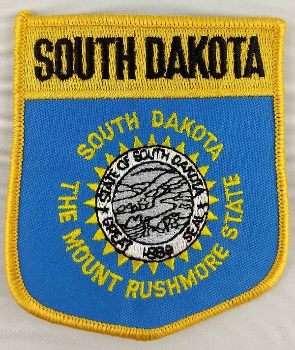 South Dakota State Shield Patch Badge Embroidered Iron On Applique USA United States of America