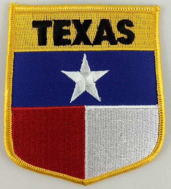 Texas State Shield Patch Badge Embroidered Iron On Applique USA United States of America