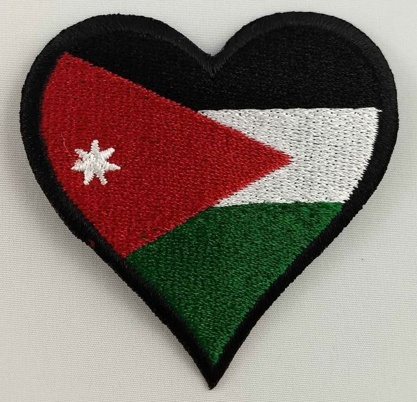 Jordan Heart Flag Patch Badge Embroidered Iron On Applique C/P