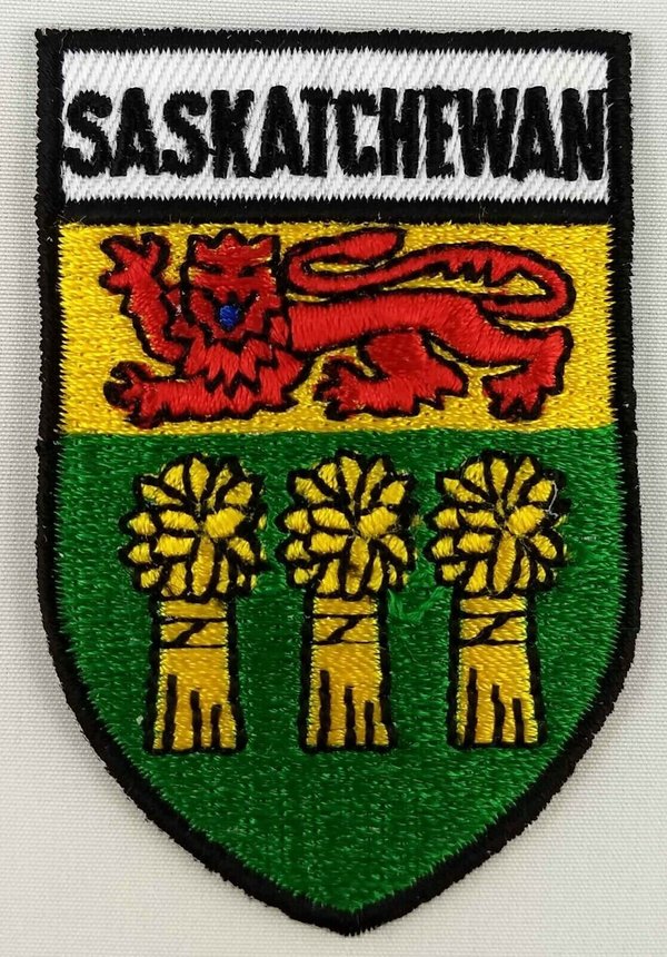 Saskatchewan Province Shield Crest Patch Badge Embroidered Iron On Sew On Canada