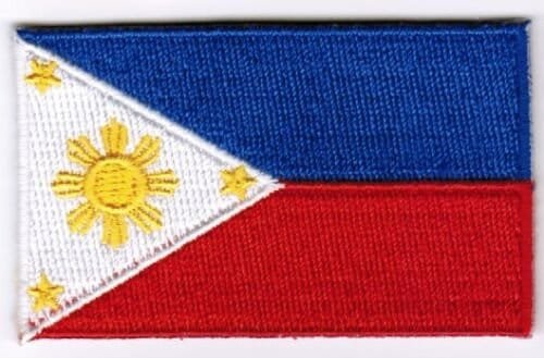 Philippines Flag Patch Embroidered Iron On Applique Filipino