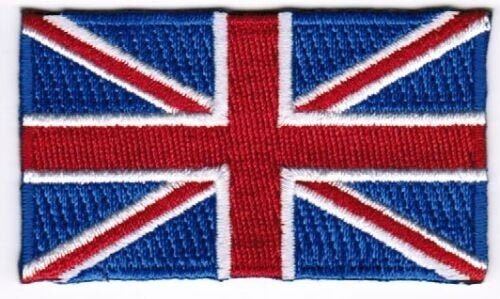 British Flag Patch Embroidered Iron On Badge Applique UK Union Jack Britain England