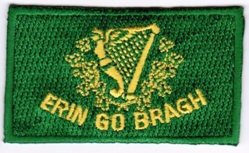 Erin Go Bragh Ireland Patch Embroidered Iron On Badge Applique Irish