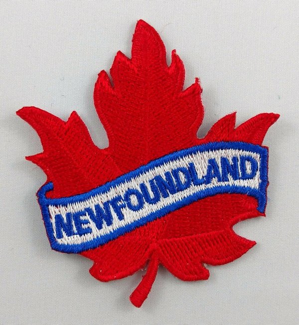 Newfoundland Maple Leaf Patch Embroidered Iron On Applique