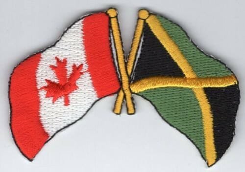 Canada / Jamaica Friendship Flag Patch Embroidered Iron On Applique Badge Canadian Jamaican