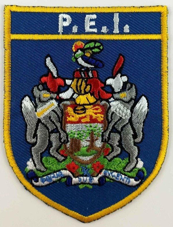 Prince Edward Island PEI COA Coat of Arms Shield Crest Patch Embroidered Badge Iron On Sew On Canadian Province