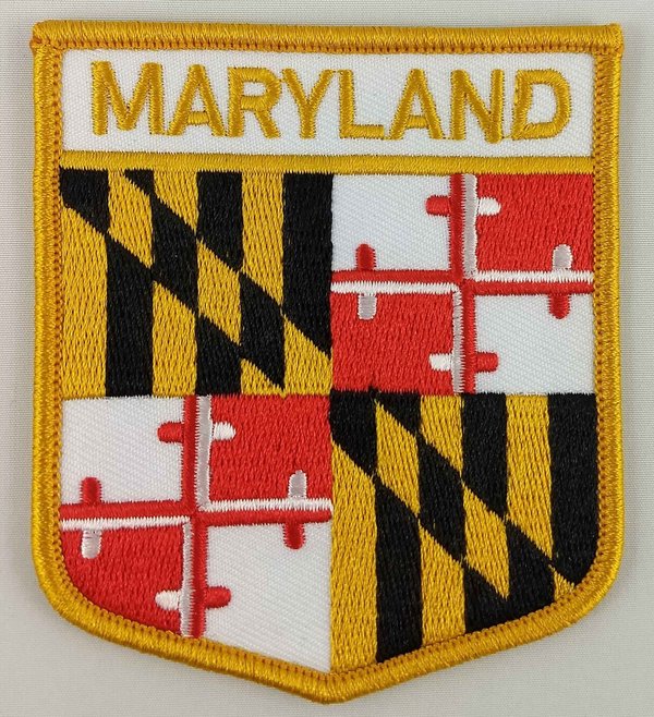 Maryland State Shield Patch Badge Embroidered Iron On Applique USA United States of America