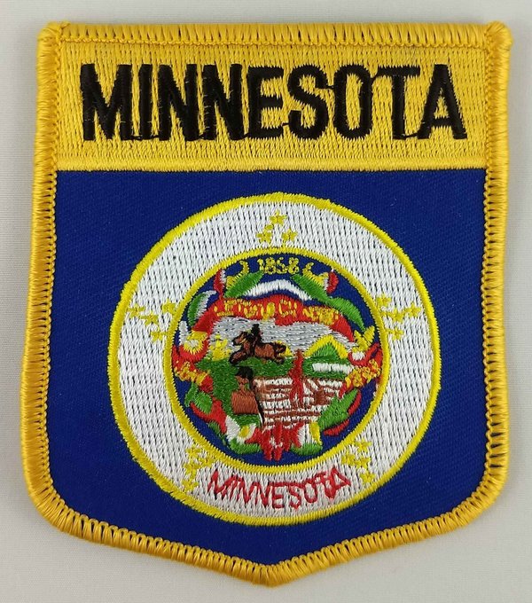 Minnesota State Shield Patch Badge Embroidered Iron On Applique USA United States of America