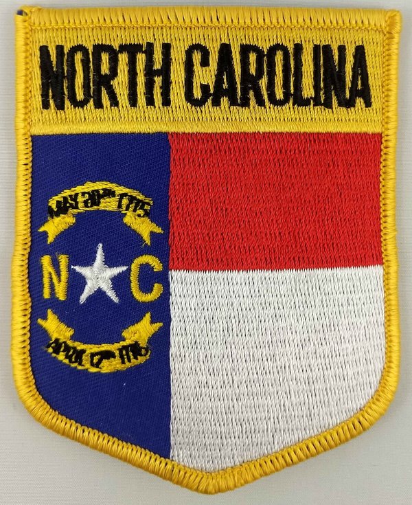North Carolina State Shield Patch Badge Embroidered Iron On Applique USA United States of America