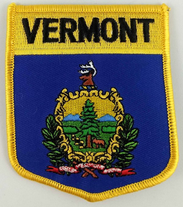 Vermont State Shield Patch Badge Embroidered Iron On Applique USA United States of America