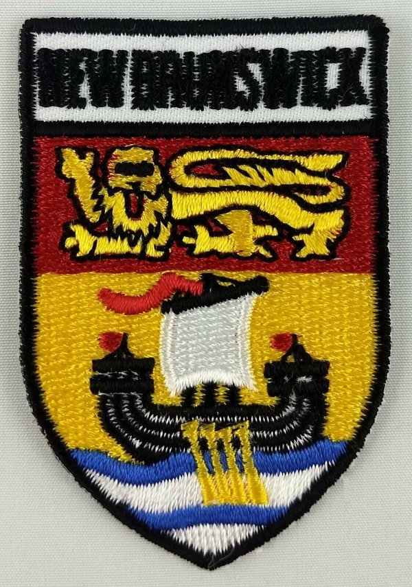 New Brunswick Province Shield Crest Patch Badge Embroidered Iron On Sew On Canada