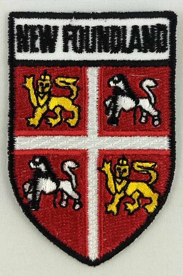 Newfoundland Province Shield Crest Patch Badge Embroidered Iron On Sew On Canada