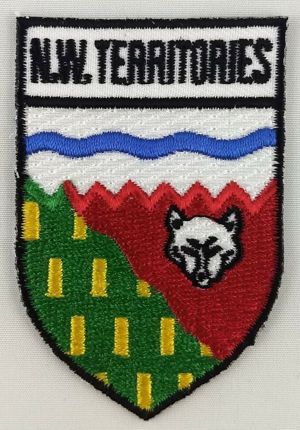 Northwest Territories NWT Province Shield Crest Patch Badge Embroidered Iron On Sew On Canada