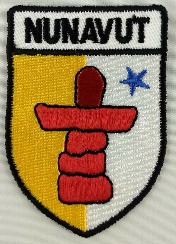 Nunavut Province Shield Crest Patch Badge Embroidered Iron On Sew On Canada