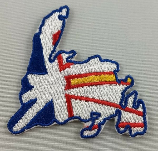 Newfoundland Map Patch Badge Embroidered Iron On Applique