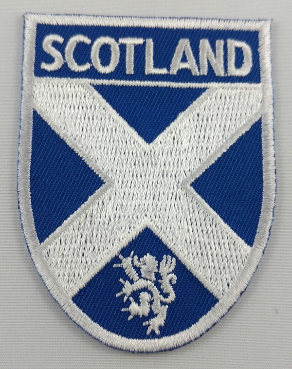 Scotland Shield Crest Patch Embroidered Iron On Applique Scottish St. Andrew