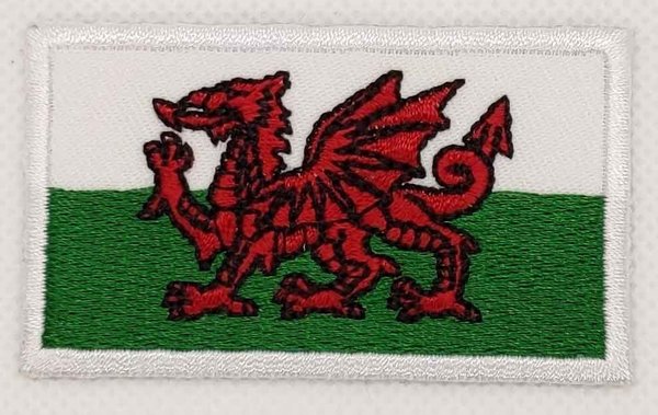 Wales Patch Embroidered Iron On Badge Applique Welsh Cymru