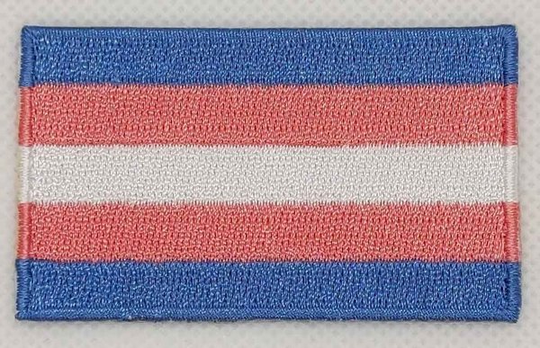 Transgender Flag Patch LGBT Pride Patch Embroidered Iron On Badge Applique C/P