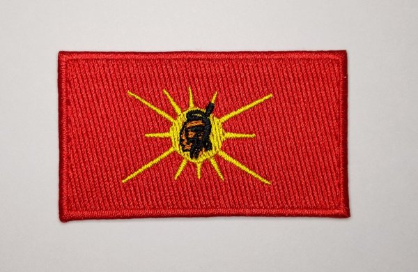 Oka Mohawk Warrior Flag Patch Embroidered Iron On Applique